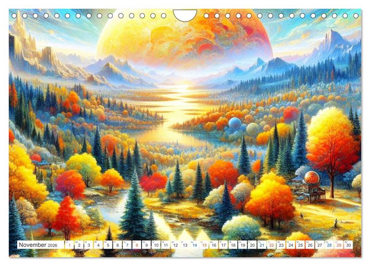 Produktbild: Futurplaneten (Wandkalender 2026 DIN A4 quer), CALVENDO Monatskalender
