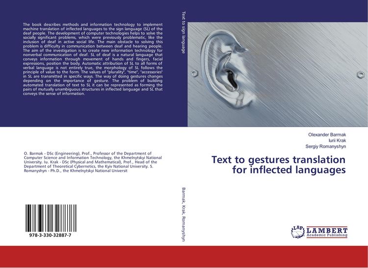 Produktbild: Text to gestures translation for inflected languages