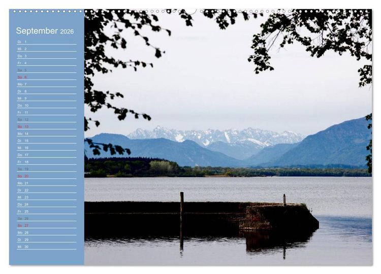 Produktbild: Am sch&ouml;nen Chiemsee (hochwertiger Premium Wandkalender 2026 DIN A2 quer), Kunstdruck in Hochglanz