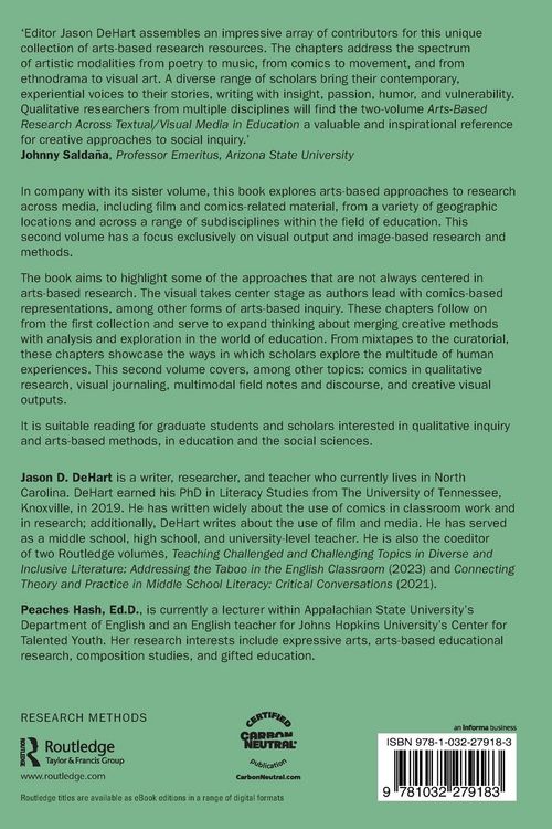 Produktbild: Arts-Based Research Across Visual Media in Education