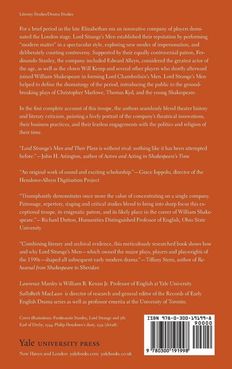 Produktbild: Lord Strange's Men and Their Plays