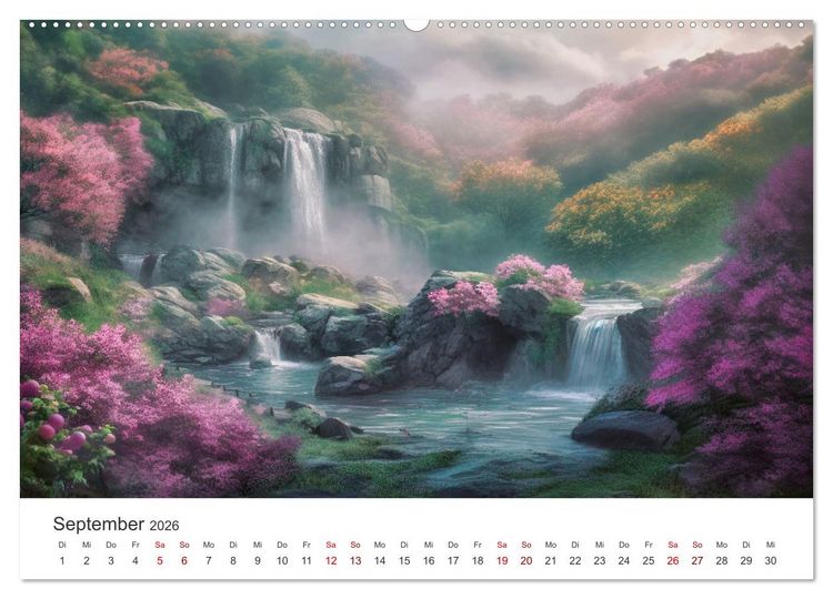 Produktbild: Kaskaden - Die Poesie des Wassers (Wandkalender 2026 DIN A2 quer), CALVENDO Monatskalender