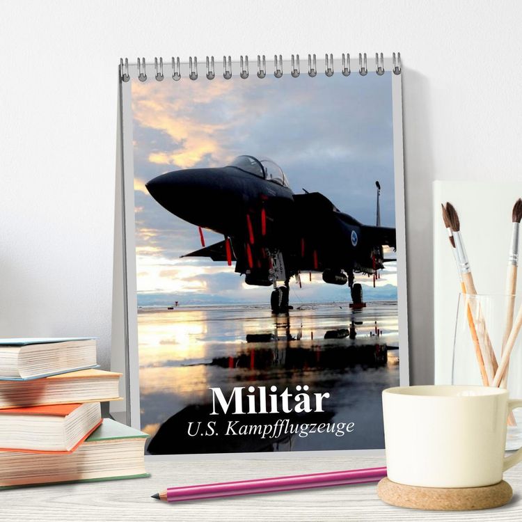 Produktbild: Milit&auml;r. U.S. Kampfflugzeuge (Tischkalender 2026 DIN A5 hoch), CALVENDO Monatskalender