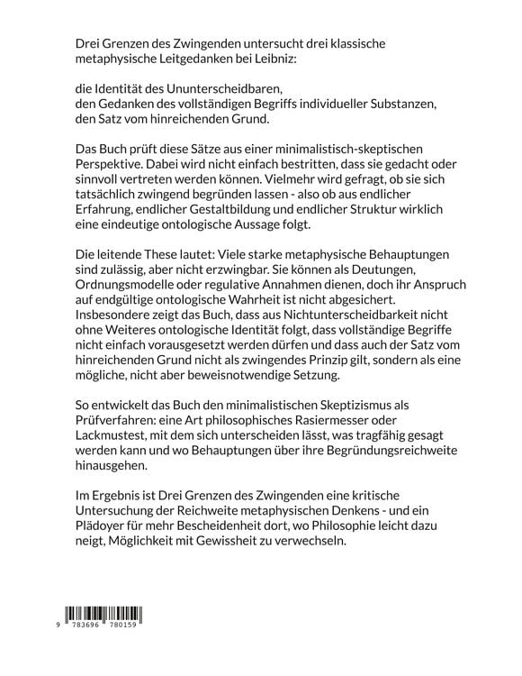 Produktbild: Drei Grenzen des Zwingenden