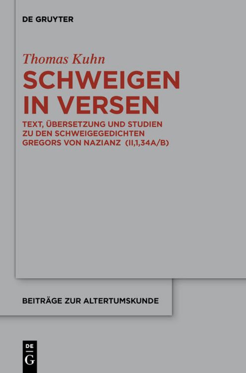 Produktbild: Schweigen in Versen
