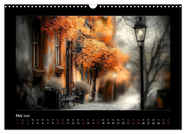 Produktbild: Die Seele der Stadt: stille Gassen, fl&uuml;sternde W&auml;nde (Wandkalender 2026 DIN A3 quer), CALVENDO Monatskalender