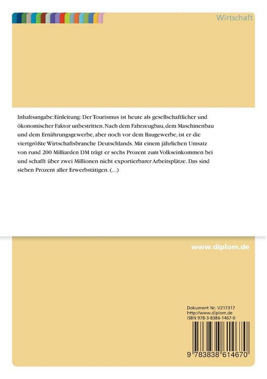 Produktbild: Deutschland als Urlaubsreiseziel f&uuml;r Inl&auml;nder