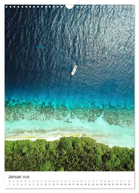 Produktbild: Tropisches Paradies Luftaufnahmen (Wandkalender 2026 DIN A3 hoch), CALVENDO Monatskalender