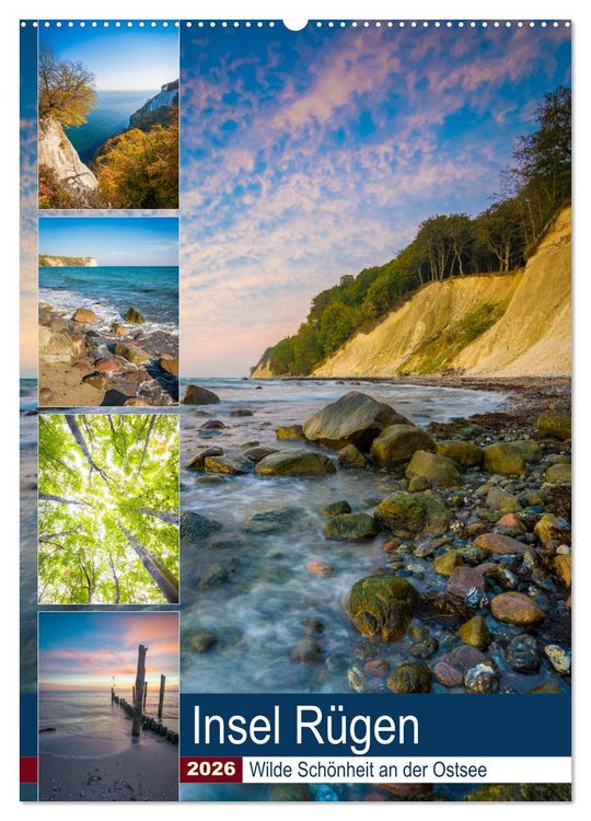Produktbild: Insel R&uuml;gen - Wilde Sch&ouml;nheit an der Ostsee (Wandkalender 2026 DIN A2 hoch), CALVENDO Monatskalender