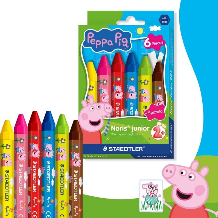 Produktbild: Wachsmalstift Noris&reg; junior Peppa Pig - Wachsmalkreide im 6 Etui Noris&reg; junior 224
