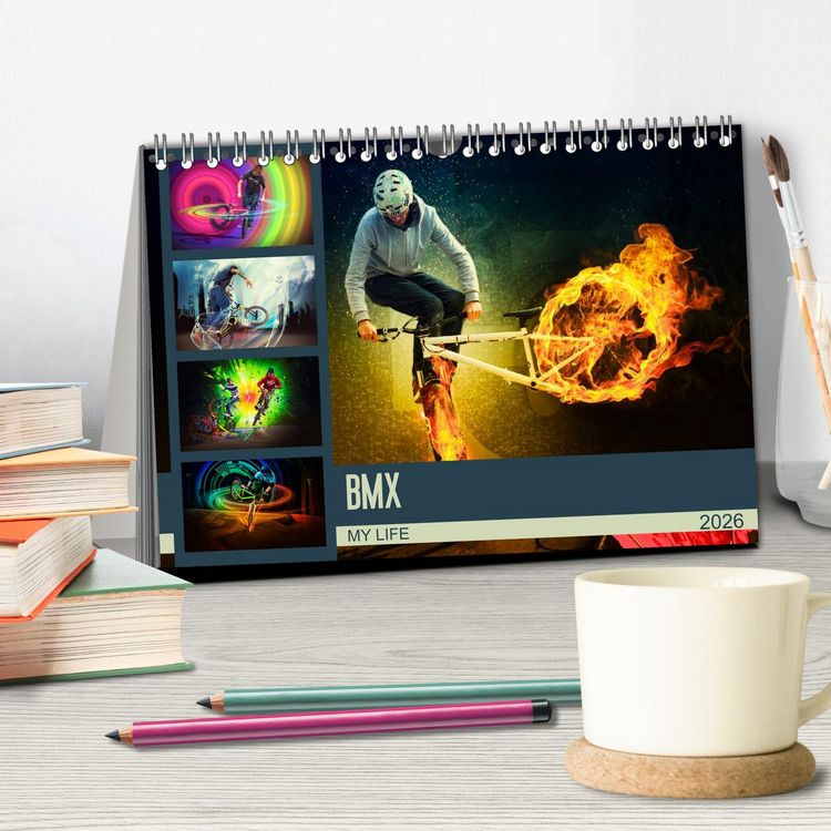 Produktbild: BMX My Life (Tischkalender 2026 DIN A5 quer), CALVENDO Monatskalender