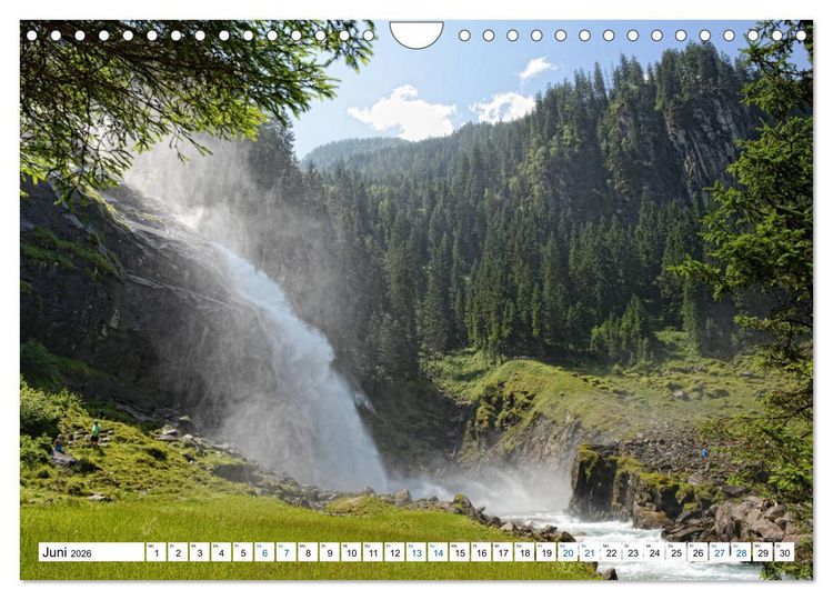 Produktbild: Krimmler Wasserf&auml;lle - Naturlandschaft Krimmler Achental (Wandkalender 2026 DIN A4 quer), CALVENDO Monatskalender
