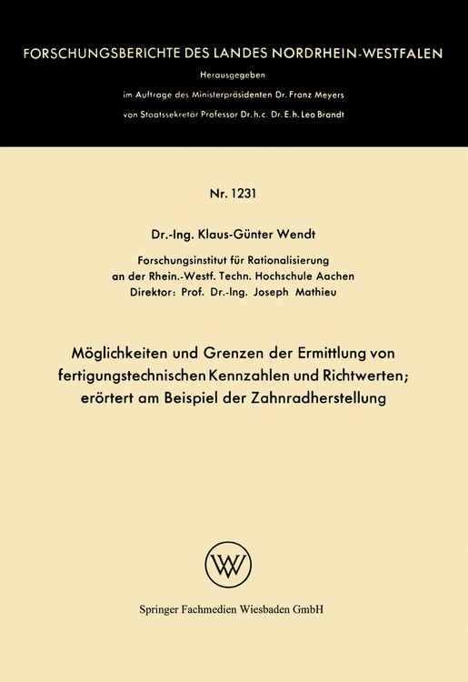 Produktbild: M&ouml;glichkeiten und Grenzen der Ermittlung von fertigungstechnischen Kennzahlen und Richtwerten