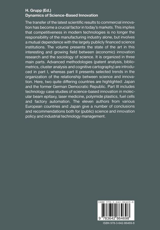 Produktbild: Dynamics of Science-Based Innovation