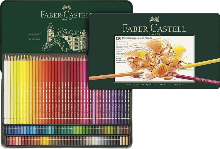 Produktbild: Faber-Castell K&uuml;nstlerfarbstifte Polychromos, 120er Set Metalletui