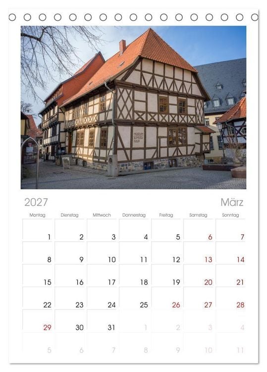 Produktbild: Tischplaner 2027 - Wernigerode - Historische Fachwerkstadt am Harz (A5 Tischkalender zum Aufstellen) CALVENDO