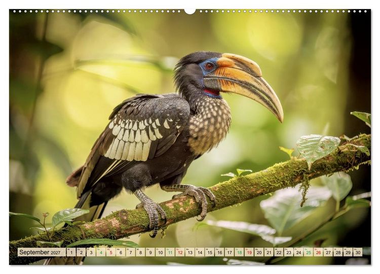 Produktbild: Nashornv&ouml;gel (hochwertiger Premium Wandkalender 2027 DIN A2 quer), Kunstdruck in Hochglanz