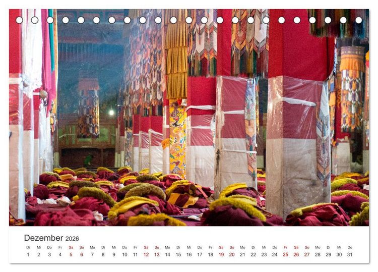 Produktbild: Tibet - Kloster und Landschaft (Tischkalender 2026 DIN A5 quer), CALVENDO Monatskalender