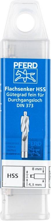 Produktbild: PFERD TOOLS FLS HSS DIN 373 8,0 F 25203101 Flachsenker 8mm HSS 1St.