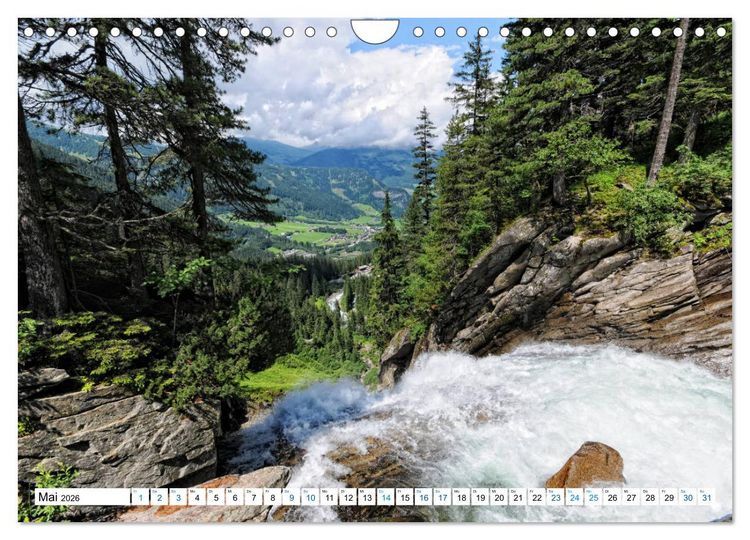 Produktbild: Krimmler Wasserf&auml;lle - Naturlandschaft Krimmler Achental (Wandkalender 2026 DIN A4 quer), CALVENDO Monatskalender