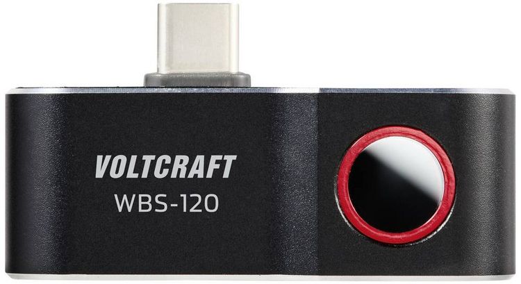 Produktbild: VOLTCRAFT WBS-120 W&auml;rmebildkamera -20 bis 400 &deg;C 120 x 90 Pixel 25 Hz USB-C&reg; Anschluss f&uuml;r Android Ger&auml;te