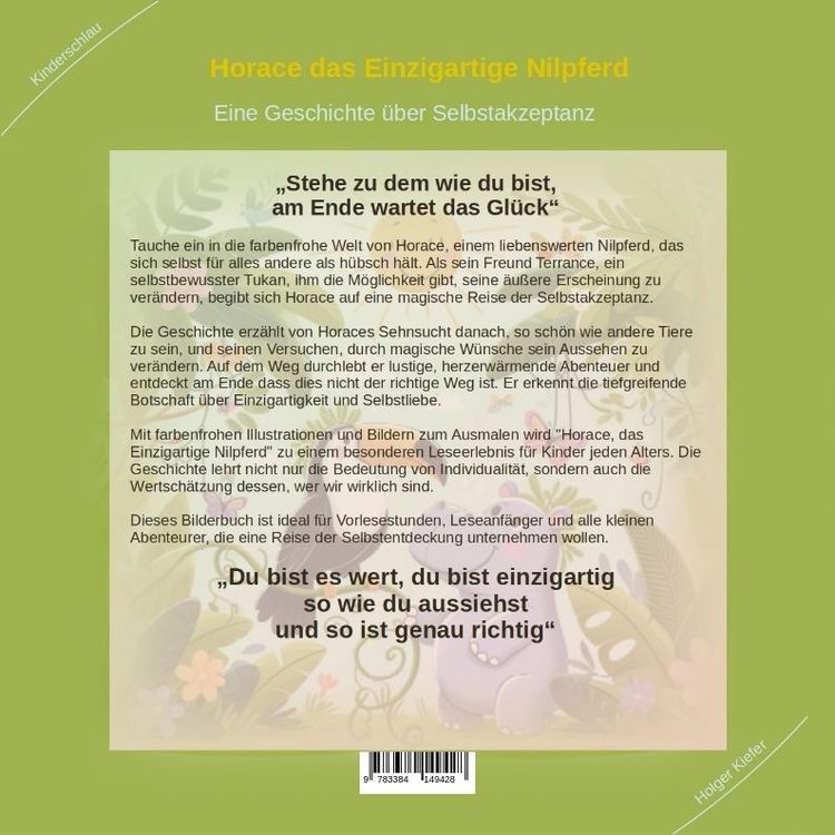 Produktbild: Horace das einzigartige Nilpferd