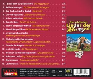 Produktbild: Die sch&ouml;nsten Lieder der Berge-Folge 2