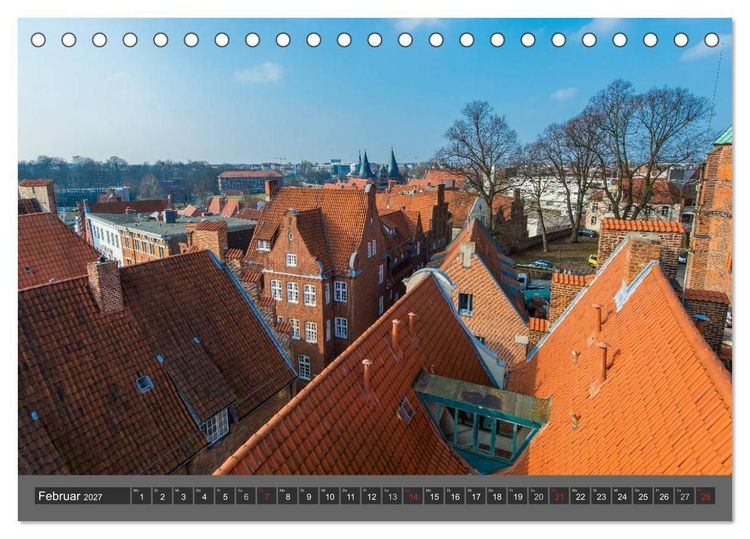 Produktbild: Die Hansestadt L&uuml;beck (Tischkalender 2027 DIN A5 quer), CALVENDO Monatskalender
