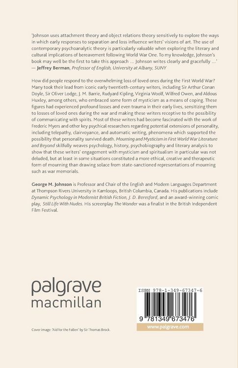 Produktbild: Mourning and Mysticism in First World War Literature and Beyond