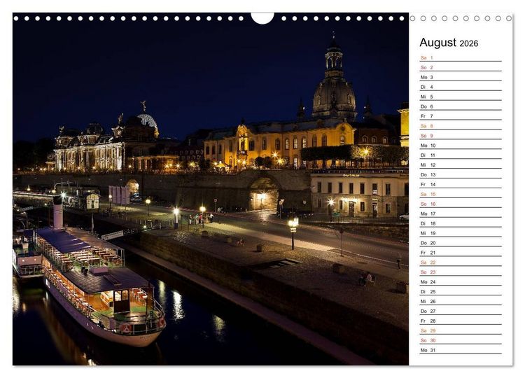 Produktbild: Eine Nacht in Dresden (Wandkalender 2026 DIN A3 quer), CALVENDO Monatskalender