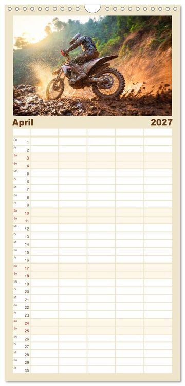Produktbild: Familienplaner 2027 - MX - Motocross - Impressionen mit 5 Spalten (Wandkalender, 21 x 45 cm) CALVENDO