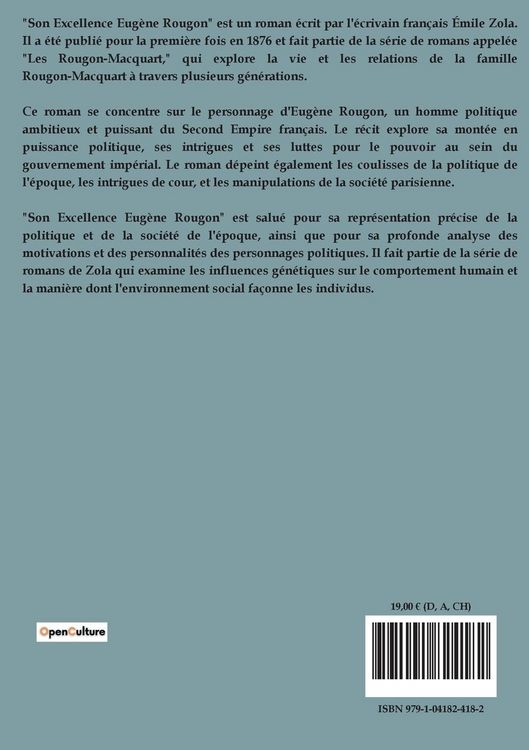 Produktbild: Son excellence Eug&egrave;ne Rougon
