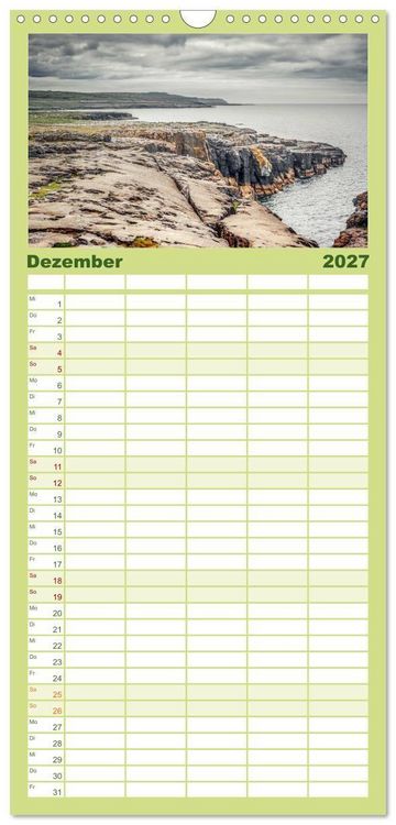Produktbild: Familienplaner 2027 - Irland - Zauberhafte Augenblicke mit 5 Spalten (Wandkalender, 21 x 45 cm) CALVENDO