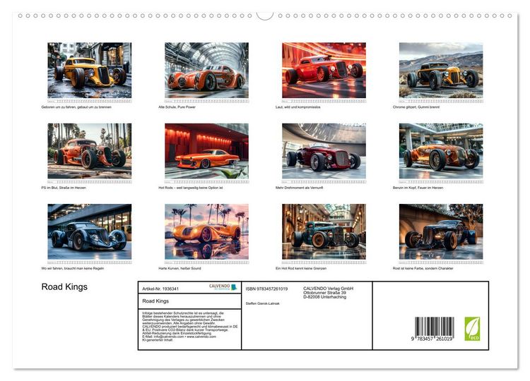 Produktbild: Road Kings (hochwertiger Premium Wandkalender 2026 DIN A2 quer), Kunstdruck in Hochglanz