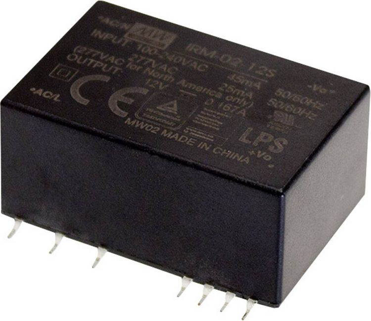 Produktbild: MEAN WELL IRM-02-5 AC/DC-Printnetzteil 5 V/DC 400mA 2W