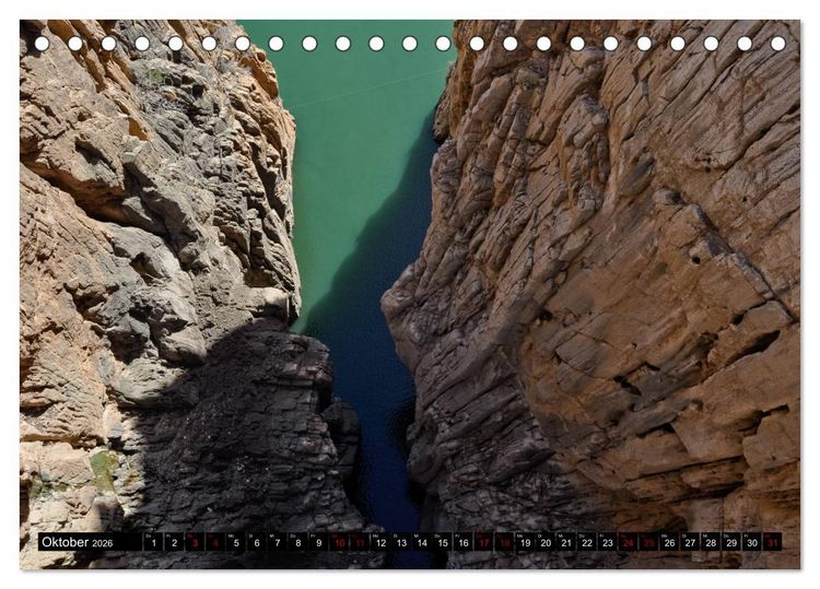 Produktbild: El Caminito del Rey (Tischkalender 2026 DIN A5 quer), CALVENDO Monatskalender