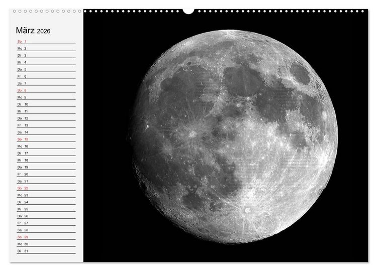 Produktbild: Sonne, Monde und Planeten (Wandkalender 2026 DIN A2 quer), CALVENDO Monatskalender