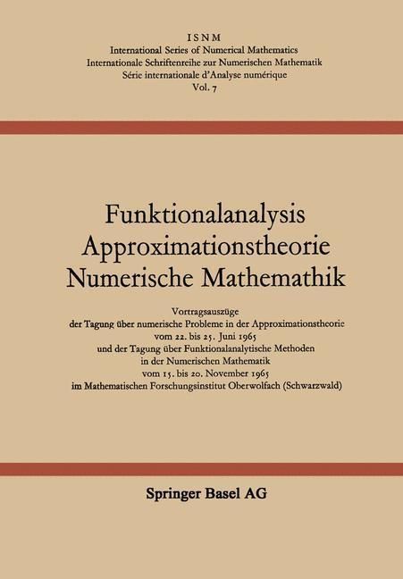 Produktbild: Funktionalanalysis Approximationstheorie Numerische Mathematik