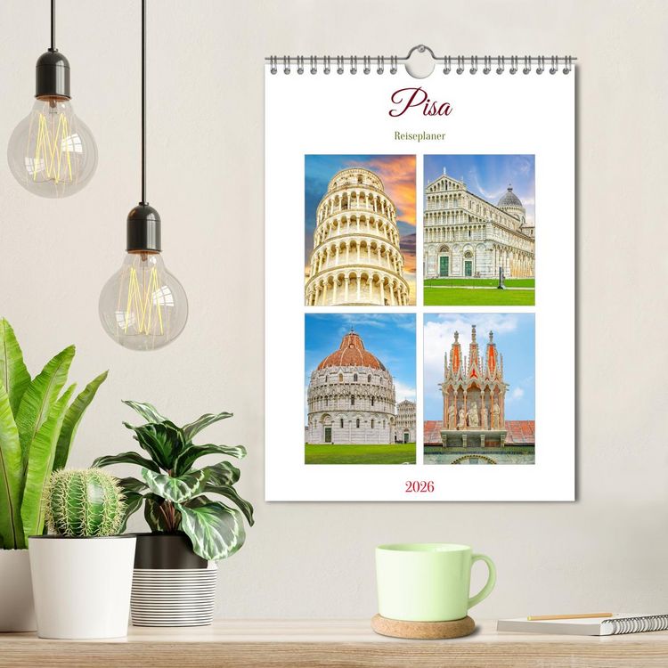 Produktbild: Pisa - Reiseplaner (Wandkalender 2026 DIN A4 hoch), CALVENDO Monatskalender