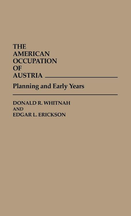 Produktbild: The American Occupation of Austria