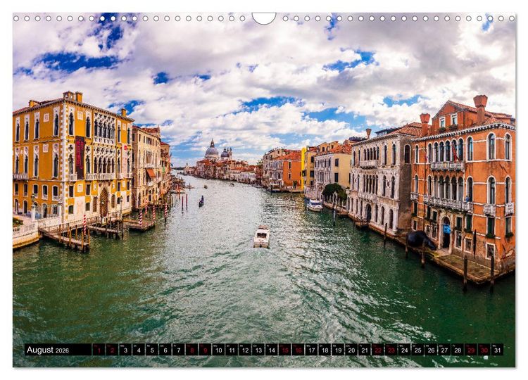 Produktbild: Venedig - Pal&auml;ste, Br&uuml;cken und Kan&auml;le (Wandkalender 2026 DIN A3 quer), CALVENDO Monatskalender