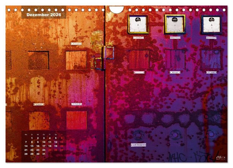 Produktbild: AUSSER BETRIEB - Industriekultur mit PopArt-Einfl&uuml;ssen (Wandkalender 2026 DIN A4 quer), CALVENDO Monatskalender