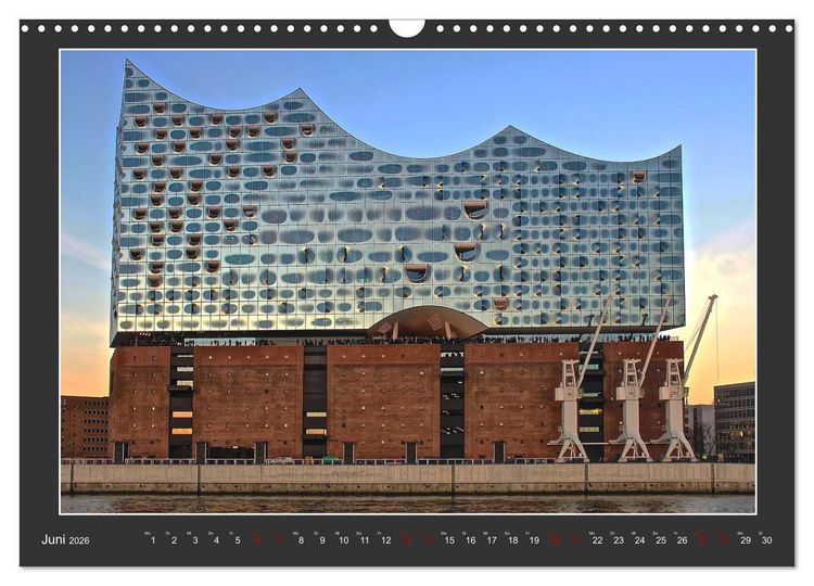 Produktbild: Wahrzeichen Elbphilharmonie (Wandkalender 2026 DIN A3 quer), CALVENDO Monatskalender