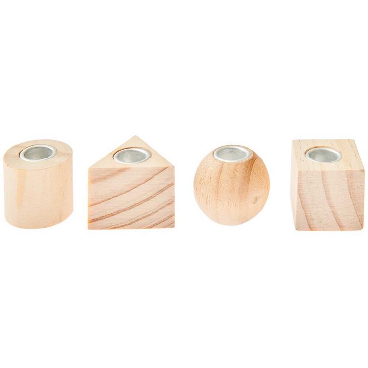 Produktbild: Mini Kerzenhalter Geometrische Formen, 4 St&uuml;ck,
