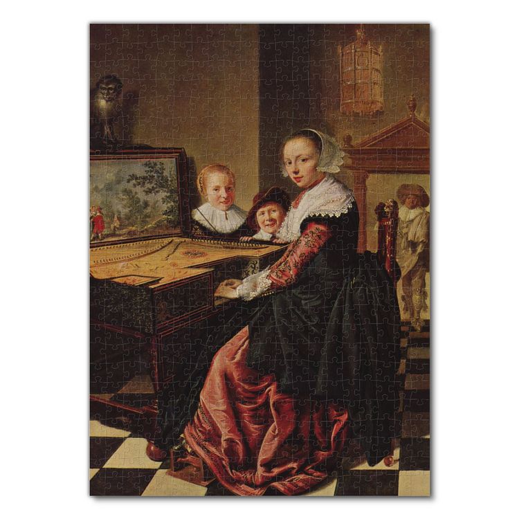 Produktbild: Lais Puzzle Jan Miense Molenaer - Dame am Spinett 500 Teile
