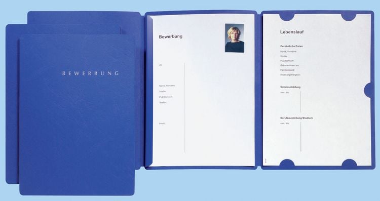 Produktbild: Pagna Bewerbungsmappe Select Karton 3teilig blau