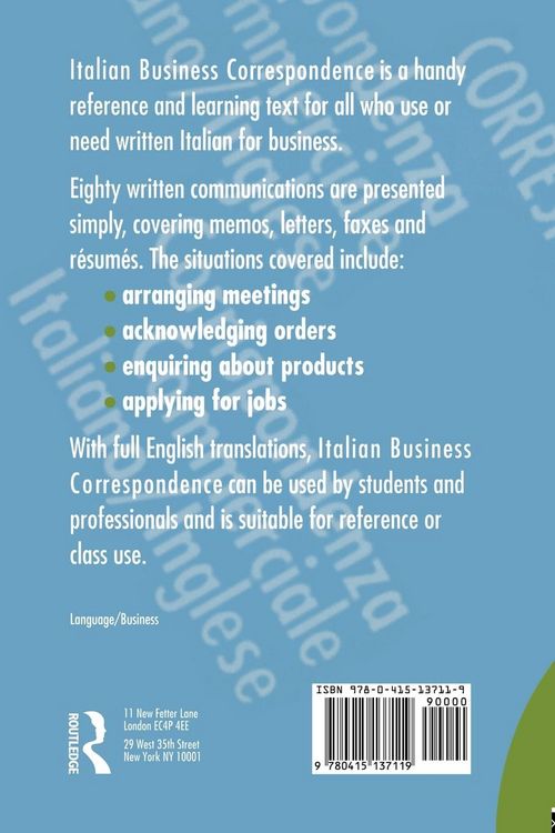 Produktbild: Italian/English Business Correspondence