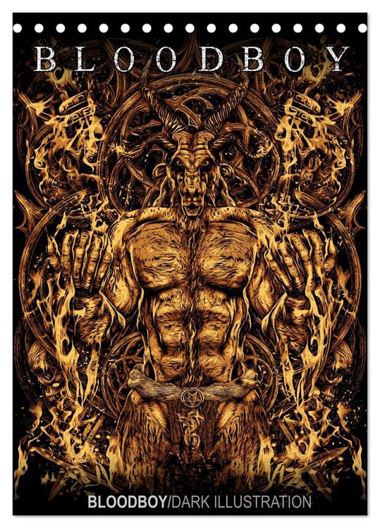 Produktbild: BLOODBOY/DARK ILLUSTRATION (Tischkalender 2026 DIN A5 hoch), CALVENDO Monatskalender