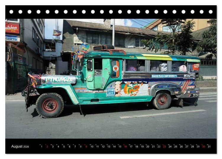 Produktbild: Jeepneys (Tischkalender 2026 DIN A5 quer), CALVENDO Monatskalender