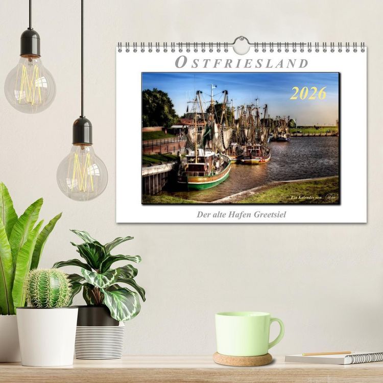 Produktbild: Ostfriesland - der alte Hafen Greetsiel (Wandkalender 2026 DIN A4 quer), CALVENDO Monatskalender